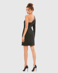 Black One Sleeve Tuxedo Dress - FINAL SALE